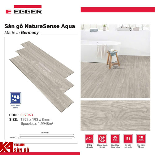Sàn Gỗ Công Nghiệp Đức 8MM EGGER-EL2063